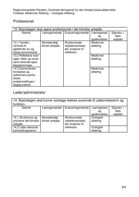 Generel uddannelsesprogram - Videreuddannelsesregion Nord