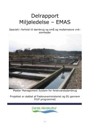 Delrapport Miljøledelse – EMAS - Dansk Akvakultur
