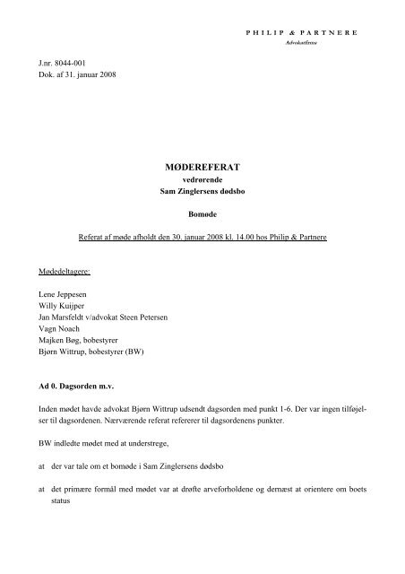referatet dateret 31. januar 2008 - Nyimpuls.dk