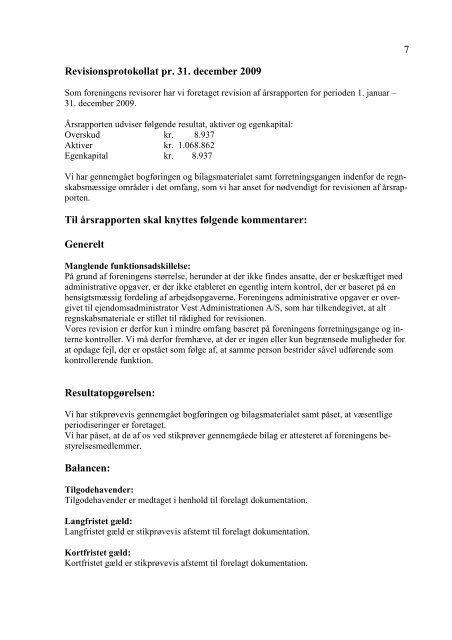 Revisionsprotokollat - Ejerforeningen EF1386