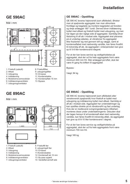 Installationsvejledning - Genvex