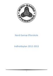 Nord-‐Samsø Efterskole Indholdsplan 2012-‐2013