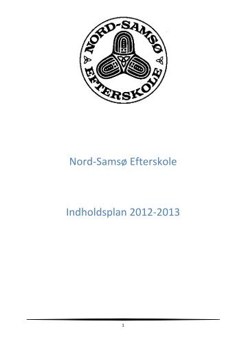 Nord-‐Samsø Efterskole Indholdsplan 2012-‐2013