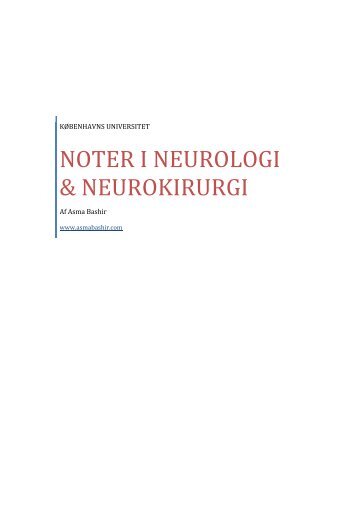 NOTER I NEUROLOGI - Asma Bashir