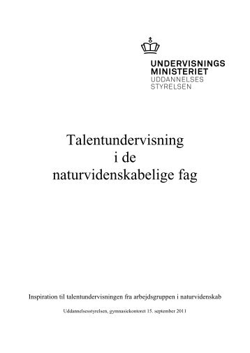 Læs arbejdsgruppens rapport - EMU Talentudvikling