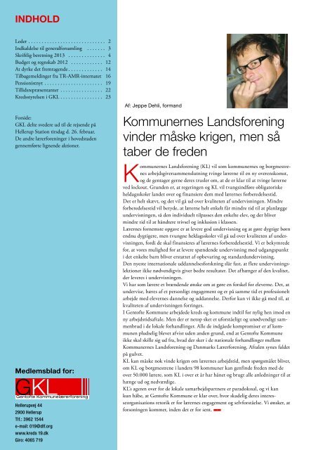 GKL-bladet marts 2013 - Gentofte Kommunelærerforening