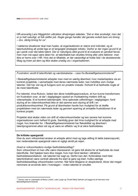 Baggrundsrapport - Effektiv talentudvikling.pdf - Om projekt ...