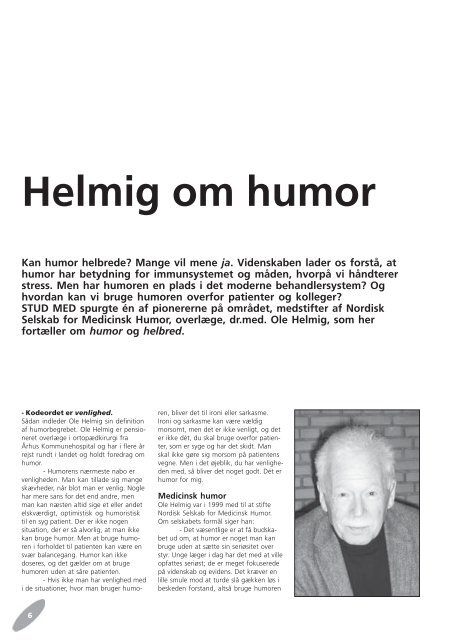 Helmig om humor - Stud. Med.
