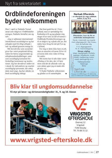 Ordblindebladet nr. 2/2011 - Ordblinde/Dysleksiforeningen i Danmark
