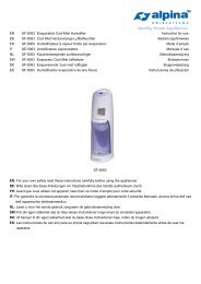 EN SF-5063 Evaporative Cool Mist Humidifier Instruction for use DE ...