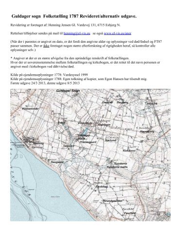 Guldager Folketælling 1787 - el-vis.eu