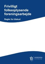 REGLER for tilskud til frivilligt folkeoplysende foreningsarbejde