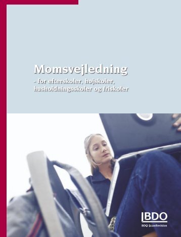 Momsvejledning for højskoler, efterskoler ... - FFD.dk