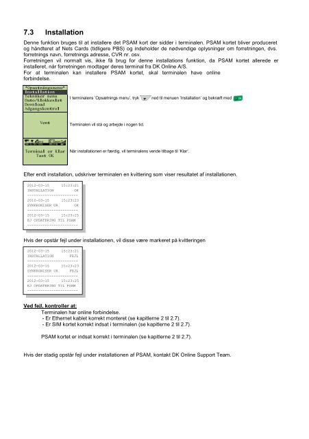 Manual til iCT og iWL - DK Online