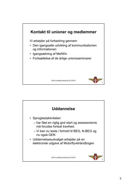 Referat fra KDA's repræsentantskabsmøde september 2010