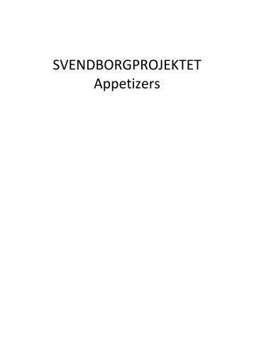 SVENDBORGPROJEKTET appetizer - Svendborg kommune