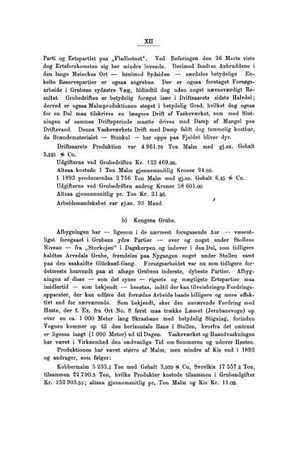 Tabeller vedkommende Norges Bergværksdrift i Aarene 1894 og 1895