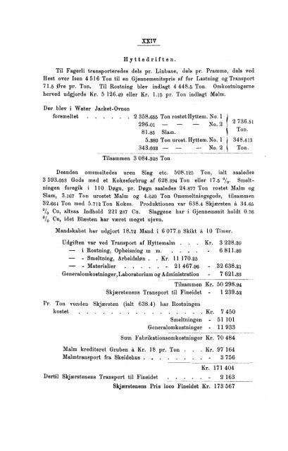 Tabeller vedkommende Norges Bergværksdrift i Aarene 1894 og 1895