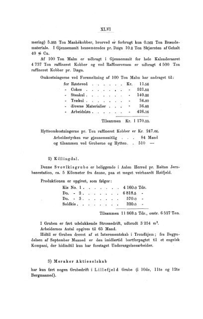 Tabeller vedkommende Norges Bergværksdrift i Aarene 1894 og 1895