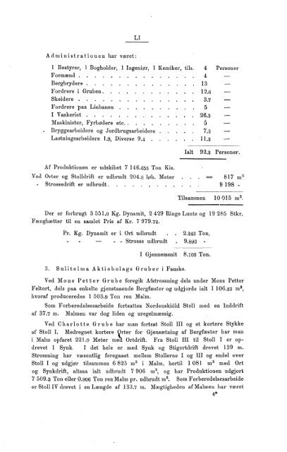 Tabeller vedkommende Norges Bergværksdrift i Aarene 1894 og 1895