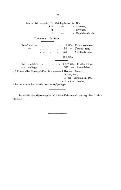 Tabeller vedkommende Norges Bergværksdrift i Aarene 1894 og 1895