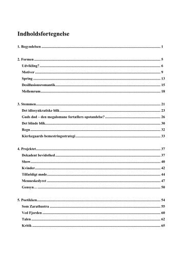 Indholdsfortegnelse