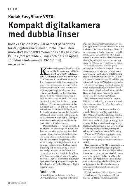 nr 1 / 2006 / årgång 52 / pris 60 kr - Elektronikbranschen