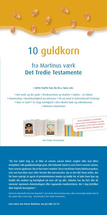 10 guldkorn - Martinus åndsvidenskab Det Tredie Testamente