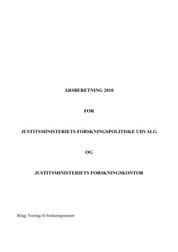 Årsberetninig 2010 i pdf-format - Justitsministeriet