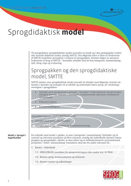 6 5 Sprogdidaktisk model - tekst.pdf - Sprogpakken