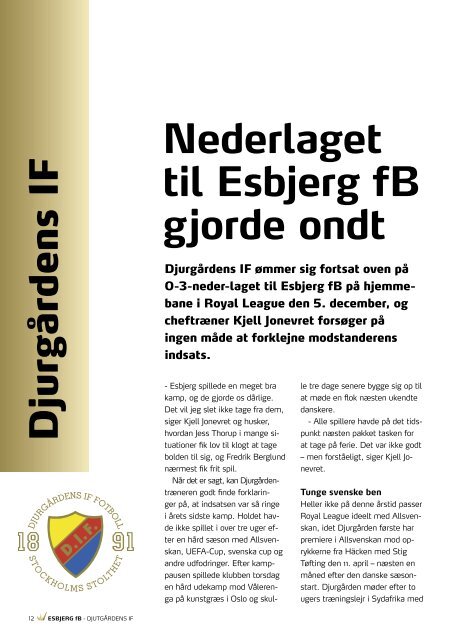 Esbjerg fB - Djurgårdens IF - Royal League
