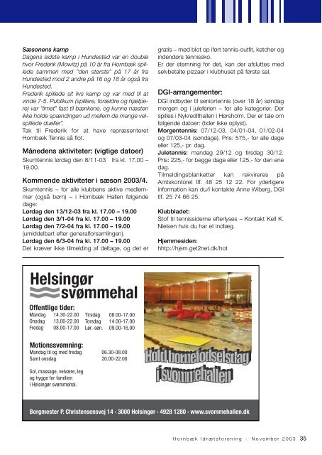 Hornbæk Idrætsforening - TIL 3100.DK