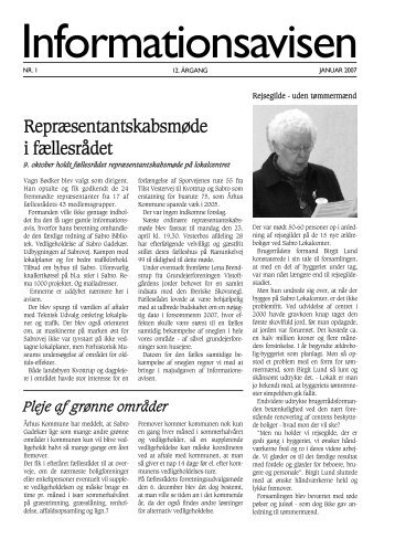 Informationsavis nr. 1, januar 2007 - Faellesraad-Sabro-Faarup