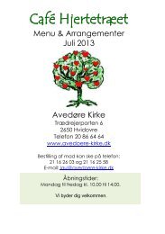 Se caféens menu for juli - Avedøre-Kirke