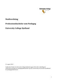 Fælles studieordning for pædagoguddannelsen i University College ...