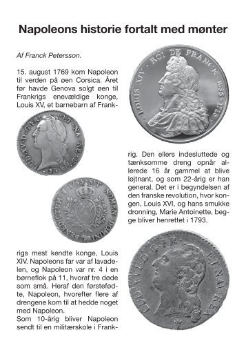 Napoleons historie fortalt med mønter