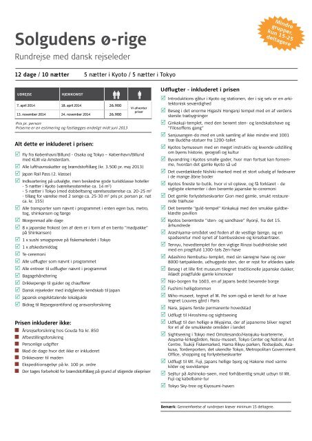 Se prisliste - Stjernegaard Rejser