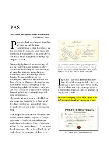 Pas i gammel tid - Finn Skriver Laursen