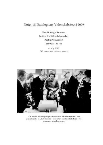 Noter til Datalogiens Videnskabsteori 2009