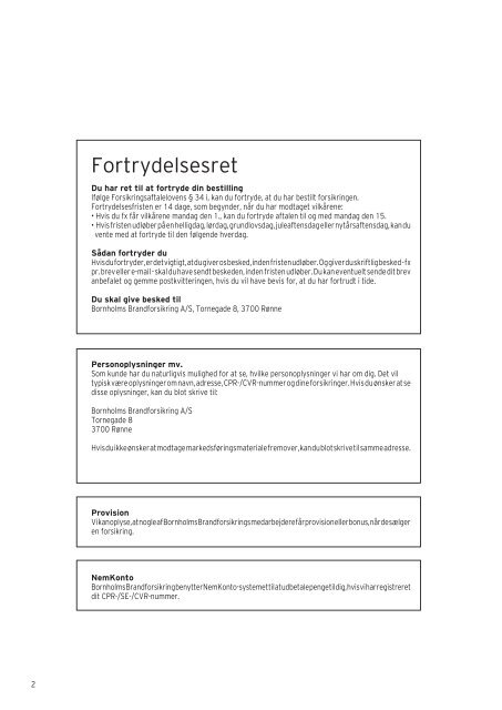 Fritidshus indbo - Bornholms Brandforsikring A/S