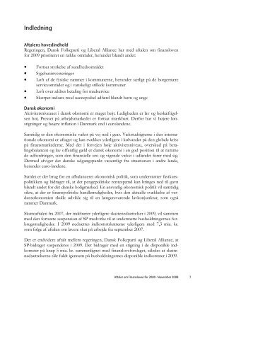 Aftaler om Finansloven for 2009 - Dansk Folkeparti