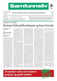 Bertram Dybwad Brochmann og hans livsverk - Samfunnsliv
