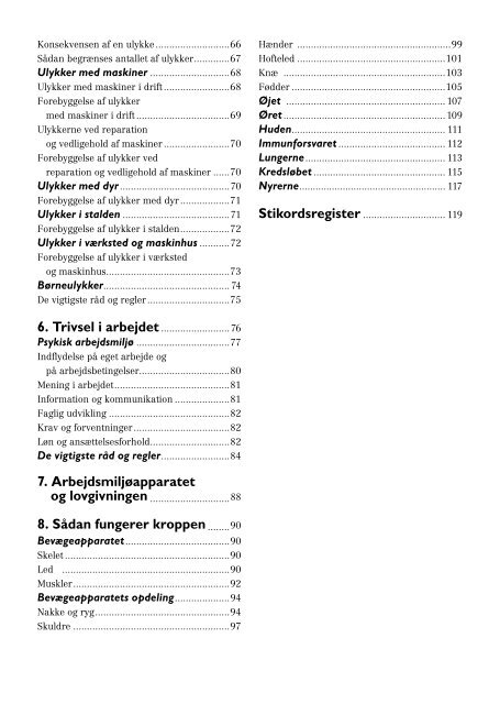 Arbejdsmiljø - BAR - jord til bord.