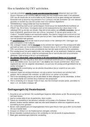 Hoe te handelen bij CKV activiteiten.