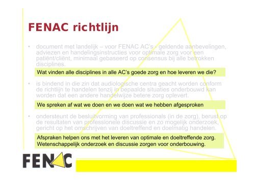 richtlijn - Ned Ver Audiologie(*)