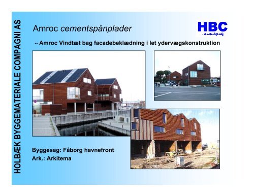 Amroc cementspånplader - HBC