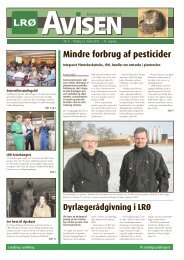 Mindre forbrug af pesticider - LRØ