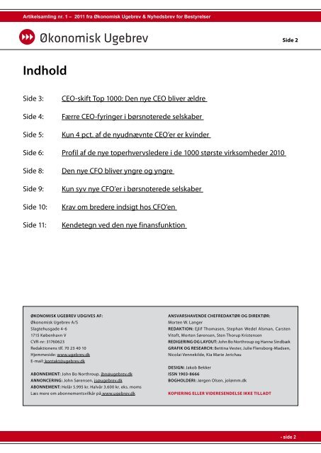 CEO-skift Top 1000 - Økonomisk Ugebrev