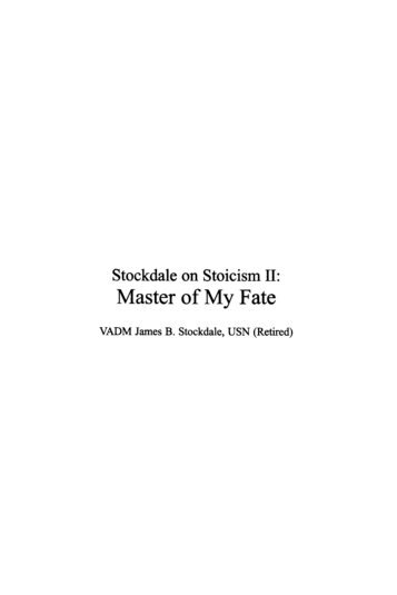 Stockdale on Stoicism II: Master of My Fate - United States Naval ...