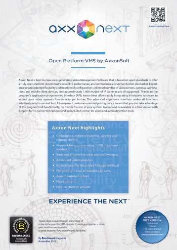 Axxon Next Brochure - AxxonSoft